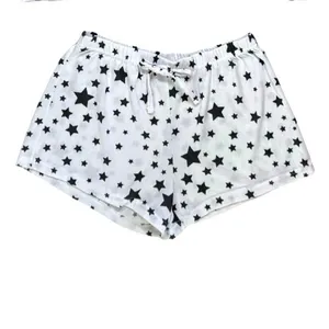 Boutique Long Sleeve Crew Neck Top & Shorts Set White & Navy Blue Star Print Size Medium thumbnail 5