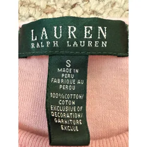 Lauren Ralph Lauren Pink Embroidered RL Logo Crewneck Tee Women's Small thumbnail 3