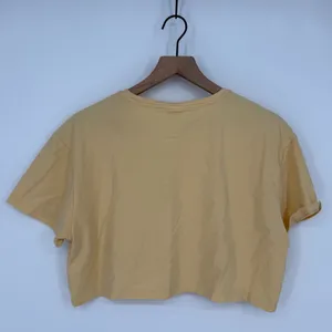 Alphalete Cropped Tee Shirt Womens Large Beige Logo Cotton Stretch Everyday Wear thumbnail 7