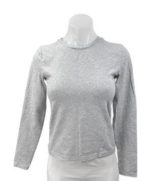 Aritzia TNA Women's Gray Crewneck Long Sleeve Casual Tee T-shirt Top Size S thumbnail 1
