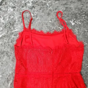Lulu's Manning Red Lace Tiered‎ Midi Dress thumbnail 9