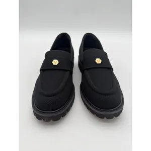 Vivaia Francesca Platform Chunky Heel Penny Minimalist Preppy Black Loafer 5.5-6 thumbnail 6