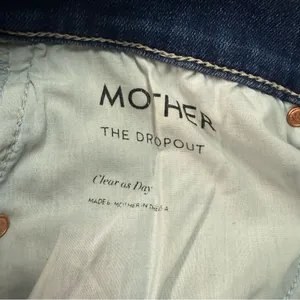 MOTHER The Dropout Jeans in Clear As Day Women’s Sz 27 Raw Hem Light Wash Cotton thumbnail 9