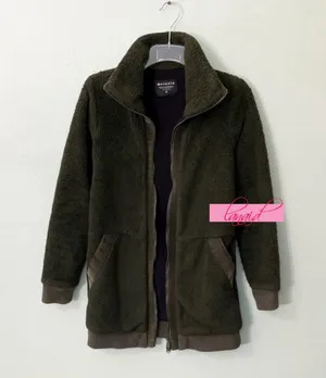 Athleta Tugga Coat Aspen Olive Long Edgy Sherpa Shearling Fuzzy Teddy Jacket XS thumbnail 7