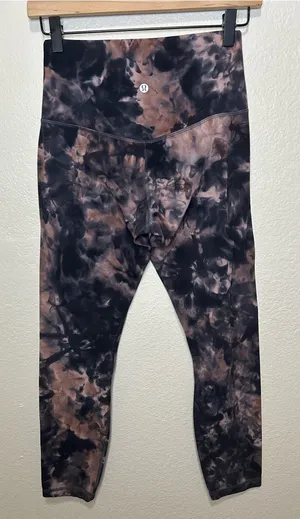 Lululemon Align Pant 28” Diamond Dye Graphite Gray Pink Pastel Size 6 thumbnail 1