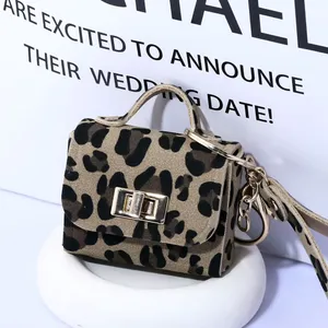 Leopard Print Mini Keychain Bag Brown thumbnail 3