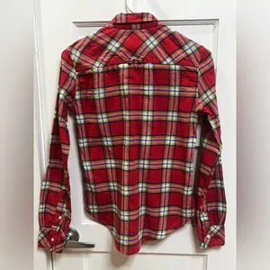 A&F Abercrombie & Fitch Plaid oxford Button Down MOOSE LOGO Size Xs thumbnail 2