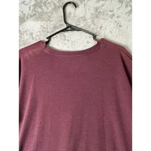 Garnet Hill Boxy Ruffle Detail Tee Small Garnet 3/4 Sleeve Tunic Organic Cotton thumbnail 4