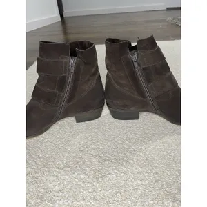 Paul Green Brown Suede Ankle Booties Buckle Zipper Women's US 6 miden 27.5 Cm thumbnail 5