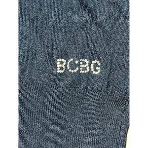 BCBG Max Azria Womens small Black Rhinestone Logo Sweater thumbnail 2