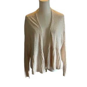 Anthropologie Moth cream open front cotton cardigan sweater Large thumbnail 2