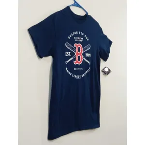 Soft As A Grape Women's T- Shirt Boston Red Sox Short Sleeve Blue Size Small thumbnail 7