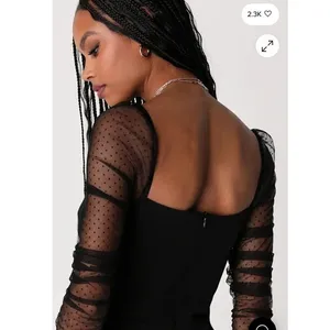 Lulus Black Made to Amaze Dotted Mesh Jumpsuit Small Gothic Cocktail Party thumbnail 3
