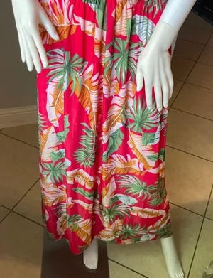 New Women’s Pink Tropical sleeveless dress thumbnail 5