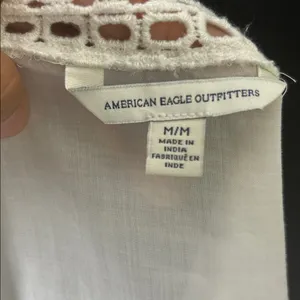 American Eagle Outfitters White Open-Front Top Swimsuit Cover Up Women's Size M thumbnail 4