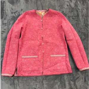 Appleseed's Reversible Quilted Jacket Womens Pink Paisley Floral M thumbnail 3