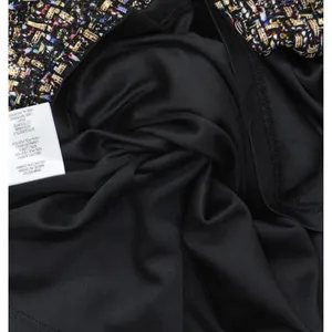 NWT City Studio Boucle Pocket Tweed Sheath Mini Dress Black / Gold Multi 0 thumbnail 8