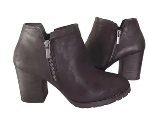 Lucky Brand Black Leather Ankle Boots thumbnail 1