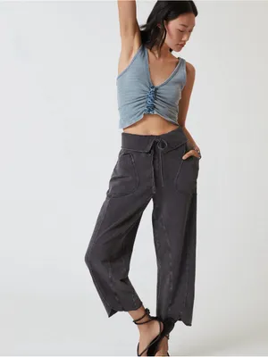 Daily Practice Anthropologie Sweatpants Sz S Foldover Waistband Athleisure Boho thumbnail 2