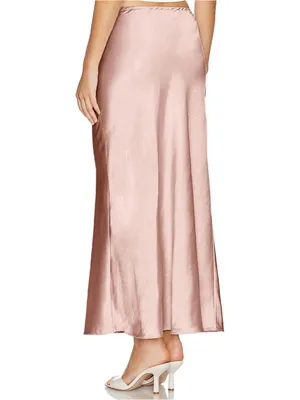 Amazon Skrtimory Satin Silk Maxi Skirt – Blush Pink | NWT thumbnail 3