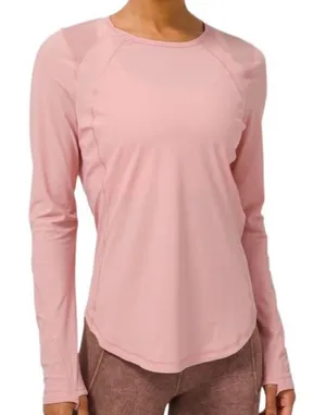Lululemon Sculpt Long Sleeve Pink Pastel Size 6 UV Protection thumbnail 1