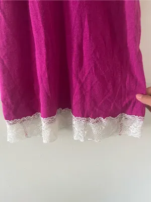 Y2K Victoria's Secret Pink White Lace Cami Tank Top Small Dainty Romantic thumbnail 4