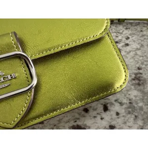 Coach CO984 Morgan Metallic Green Leather Crossbody Bag thumbnail 3