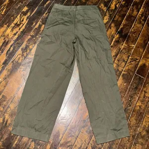 Banana Republic green normcore trendy 2 wide leg trousers thumbnail 3