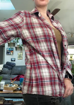 Plaid Button Up Red thumbnail 2