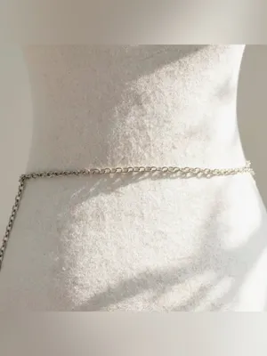 Y2K 2000s style Silver charm waist belt with various charms thumbnail 3