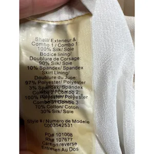 Alice + Olivia 2000s Silk Ruffle Tiered Sequin Dress Neutral Small thumbnail 12