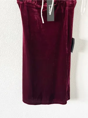 Lulu’s Charmed Appeal Burgundy Velvet Satin Bow Mini Dress thumbnail 6