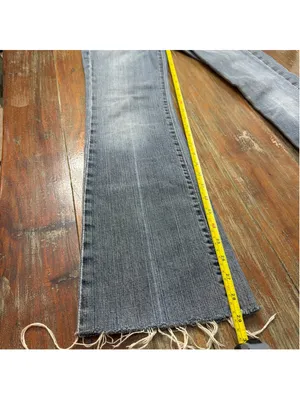 7 For All Mankind Bootcut VTG Y2K Jeans Raw Cut Hem Made in USA 100% Cotton 26 thumbnail 14