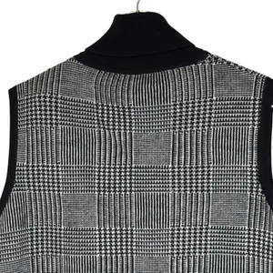 Pendleton Women's Sweater Vest Merino Wool Turtleneck‎ Houndstooth Plaid Medium thumbnail 7