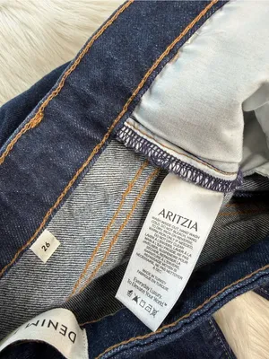 Denim Forum Aritzia Dark Wash Super Hi Rise Straight Leg Rowan Jeans thumbnail 5