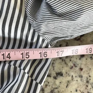 Talbots Shirt Dress Womens 2P Gray White Striped Preppy Cotton Fit Flare Pockets thumbnail 9