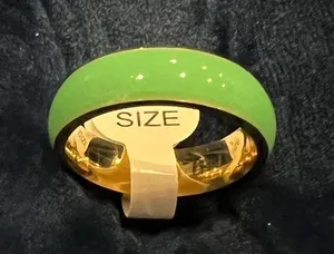 Titanium Plated Gold Band Size 7 and 8 thumbnail 1