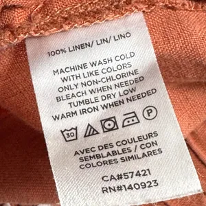 Lou & Grey Small Terracotta Brown Orange Linen Elastic‎ Waist Pants Cropped thumbnail 3