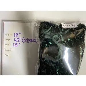 Lulus Sequin Dress Sz XS Lace Up‎ Side Slit Emerald Green Sparkle thumbnail 5