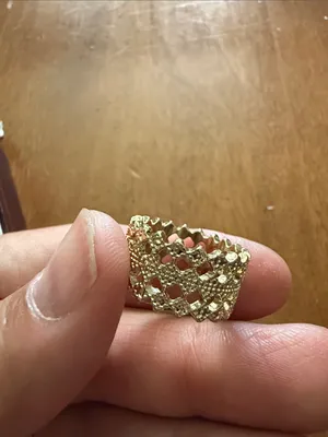 Textured Openwork Gold-Tone Band Ring for Women Size 6 1/4 thumbnail 6