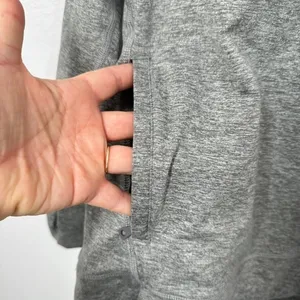Aerie Offline‎ Grey Heathered Hoodie Thumbholes Zipper Pockets Athleisure Size M thumbnail 3