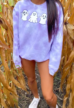 Only Spooky vibes  crewneck thumbnail 3
