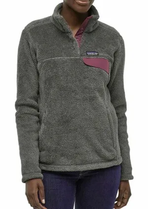 Patagonia Re-Tool Snap-T Fleece Pullover Grey Purple Polartec Women's Size Small thumbnail 1