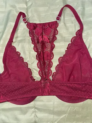 lace red racer back bra Size 34 C thumbnail 3