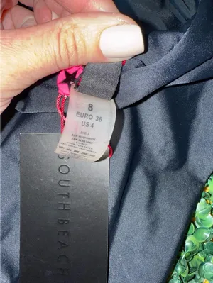 South Beach Black Plunge Tie Back Swimsuit NEW SZ UK 8 US 4 thumbnail 6