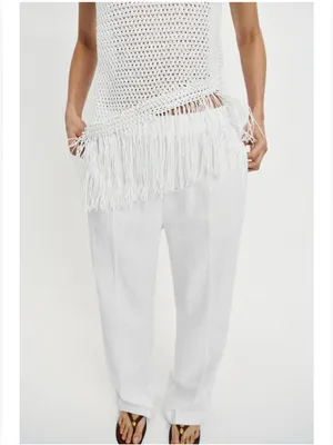 Zara KNIT TOP WITH FRINGING thumbnail 4