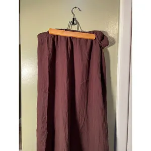 Bobi Women's Size XL Gauze Maxi Skirt Chocolate Brown Umber Braided Waist Cotton thumbnail 10