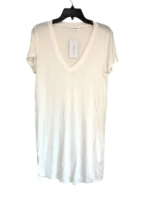 Lovers and Friends Carlo Shirt Dress in White Large New Womens Tee Tshirt Mini thumbnail 5