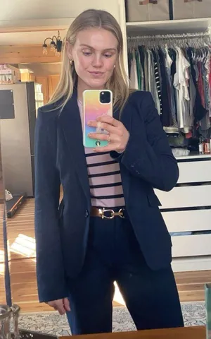 Express Dress Pants Denim editor boot mid rise thumbnail 2