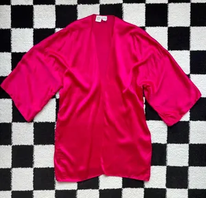 Rare Vintage Victoria’s Secret Pink Silk Robe thumbnail 1